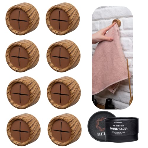 Towel Hooks Dish (8 Pack / Pine Brown)