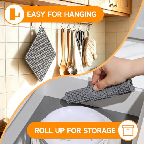 Trivets for Hot Dishes (Grey: Square & Round)
