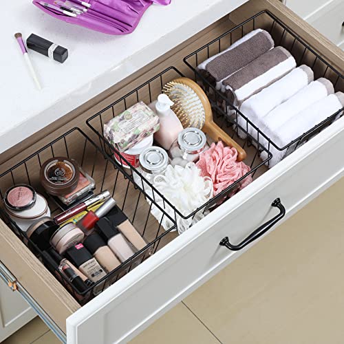 8 Pack Wire Storage Baskets for Organizing with Removable Tags (Small-8 Pack)