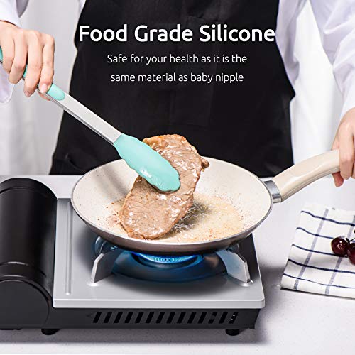 Kitchen Tongs for Cooking ((02) Aqua Sky)