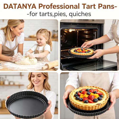 Tart Pan 9 Inch Tart Pans Removable Bottom (9.5 X 1.2 Inch)