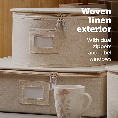China Storage Containers (Cream / 5 Piece Quilted Set for China Storage)