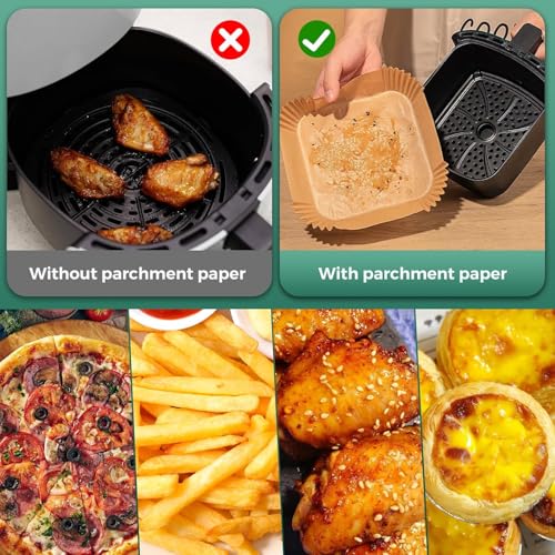 505 PCS Square Air Fryer Liners Disposable 8inch for 5 (8" Square)