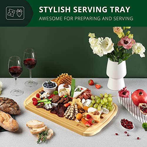 Wooden Cutting Boards for Kitchen Meal Prep & Serving (1-Piece / Two-Tone)
