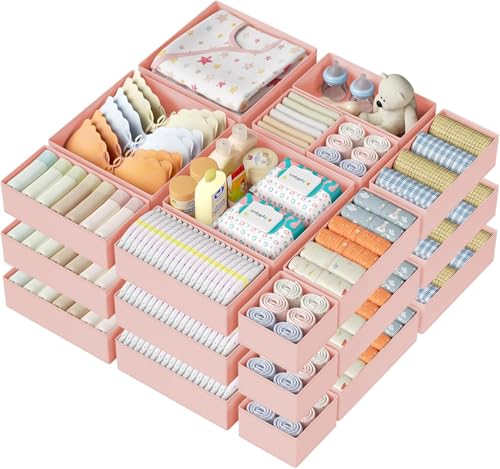 Drawer Organizer Clothes (Pink / 30 Pack)