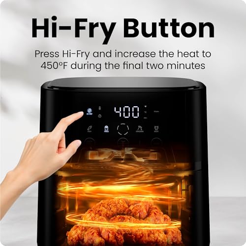 Air Fryer 6 QT Compact Airfryer for Quick & Easy Meals in Minutes (6 quart - No Window)