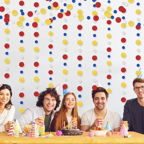 10 Pieces Dot Garland Banner Hanging (Red,blue,yellow)