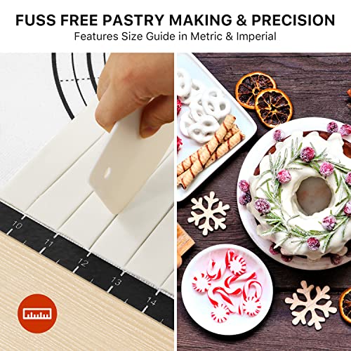 36"x24" Large Durable Silicone Baking Mat for Pastry and Bread
