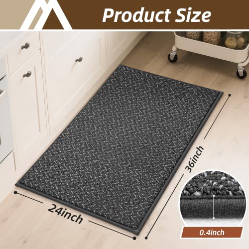 Kitchen Rugs Non (Dark Grey / 24"X 36")
