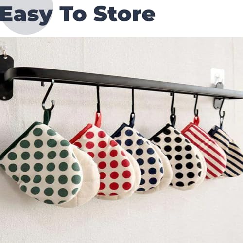 1 Pair Mini Oven Mitts (Dotblue)