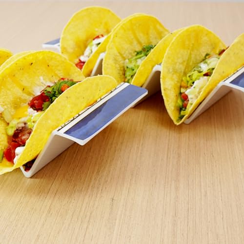 Melamine Taco Holder Stands (Set of 4 / Mars Blue)