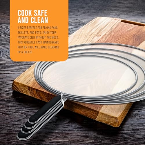4 Piece Stainless Steel Splatter Guard Set