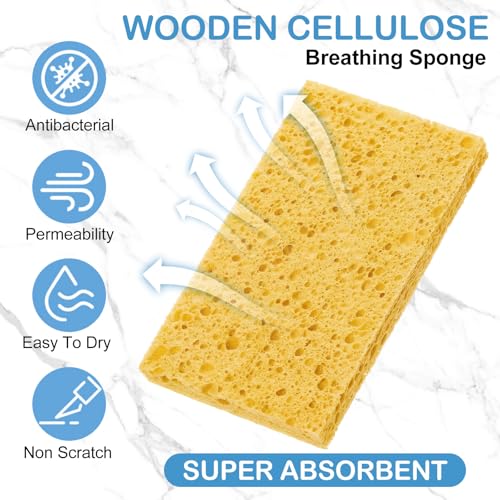 90 Pcs Sponges Bulk Sponges Kitchen Compressed Sponge (Light Color)