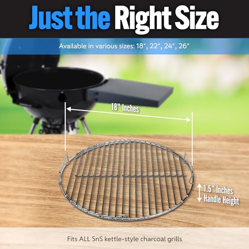 SnS Grills EasySpin Charcoal Grill Cooking Grate (EasySpin Grill Grate / 18")