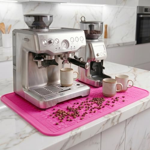 Silicone Dish Drying Mat for Multiple Usage (Rose / 24"L x 18"W)