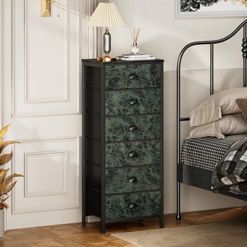 Dresser for Bedroom (Vintage Green / 11.5"D x 16"W x 39.6"H (6 Drawers))