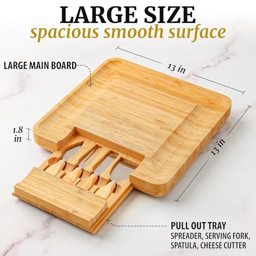 Premium Bamboo Cheese Board Set (Classic Set)