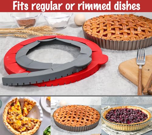 Pie Crust Protector Shield Adjustable Pie Crust Shield Fits 11.5