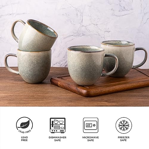 12oz Coffee Mugs (Set of 6 / Reactive Glaze)