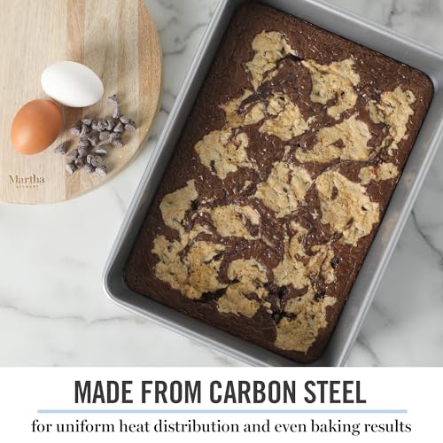 Gallen 13 x 9 Inch Rectangular Nonstick Carbon Steel Cake and Baking Pan (Silver / 13" Cake Pan)