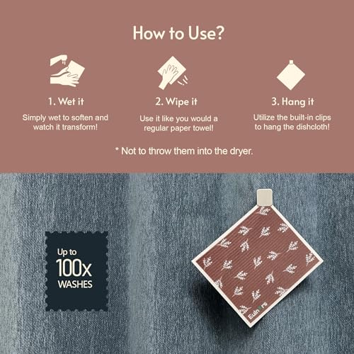 Swedish Dishcloths (Simple Leaf)