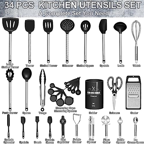 Thickened Kitchen Utensils Set (Black)