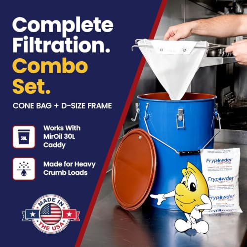 CONE2B Fryer Filter Bag & Frame Combo Set (#Cone2B - Combo)