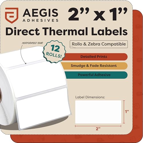 2" X 1” Direct Thermal Printer Labels (2" X 1")
