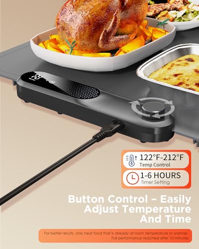 Food Warming Mat (Grey / 2XL Large: 35“x16")