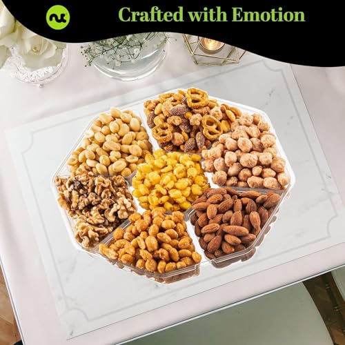 Mixed Nuts Gift Basket + Green Ribbon Classic