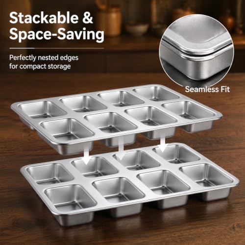 8 Cavity Small Loaf Pan (Silver)