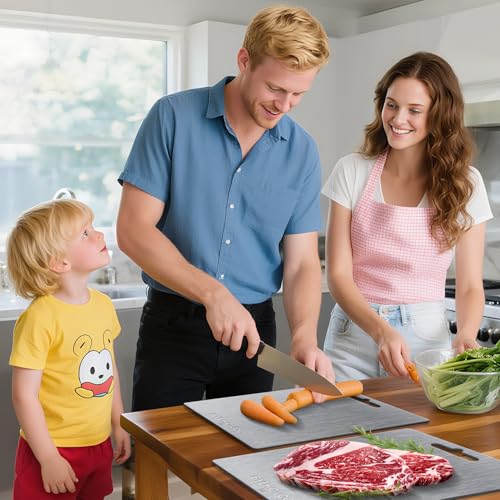 Titanium Cutting Board for Kitchen (Silver / 12"L x 9"W)