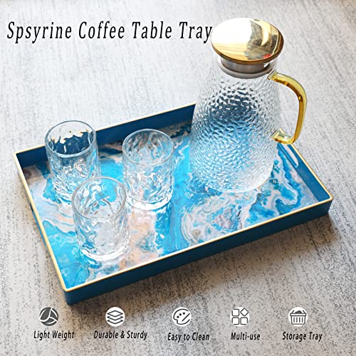 Serving Tray Plastic Rectangular Coffee Table Tray with Handles (Hs04re)