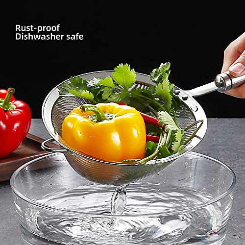 304 Stainless Steel Fine Mesh Strainers for Kitchen (5.51 inch Medium)