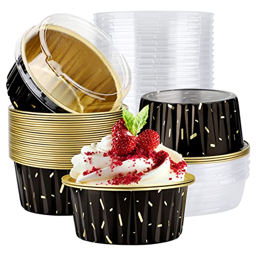 Disposable Aluminum Foil Cups (Black Meteor Shower / 30pcs)