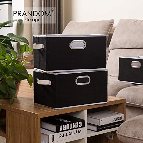 Larger Collapsible Storage Bins for Closet [5 (Black / Jumbo(5-Pack))