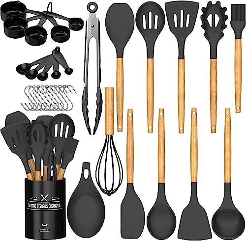 Kitchen Cooking Utensils Set (Black)