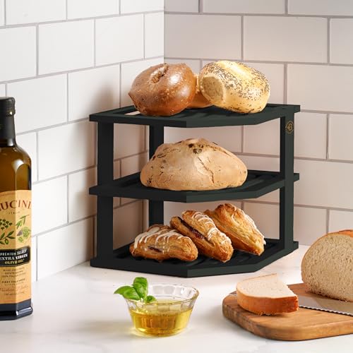 Black Plate Organizer for Cabinet