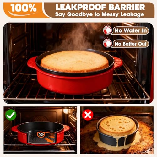 9 Inch Springform Pan Leakproof Nonstick Cheesecake Pan with Protector (9 + 9.1 Inches)