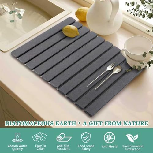 Stone Dish Drying Mat for Kitchen Counter