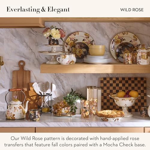 Enamel Compote (Large / White Wild Rose)