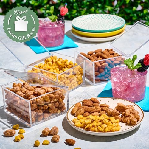 Mixed Nuts Acrylic Tower Gift Basket (Lucite Nut Assortment)