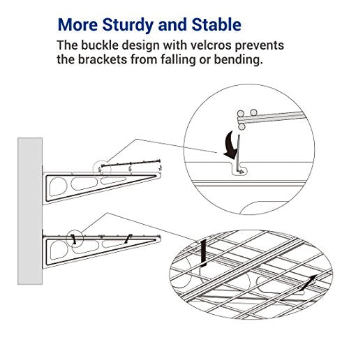 WR26B SBA 2' x 6' Wall Shelf Garage Storage Rack (2 pack-24x72 inches / Black)