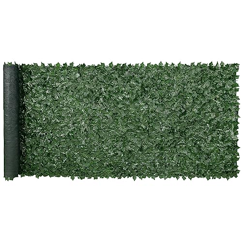 Artificial Ivy Privacy Fence Screen (Ivy with Green Mesh Backing / 59 x 158 inch)