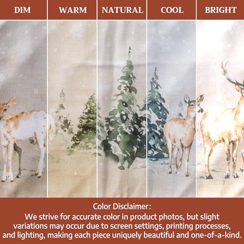 Double Oven Mitts 100% Cotton Double Oven Glove (049 - Deer in the Woods / 7" x 35" (Double Oven Mitt))