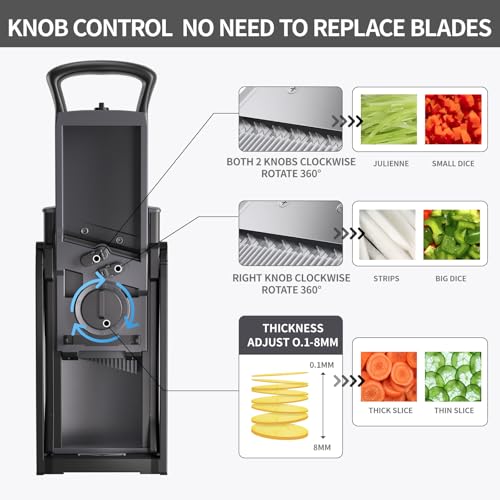 Mandoline Slicer for Kitchen (S3 Black)