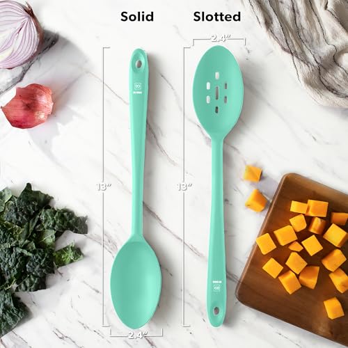 DI ORO Silicone Cooking Spoons (Mint)