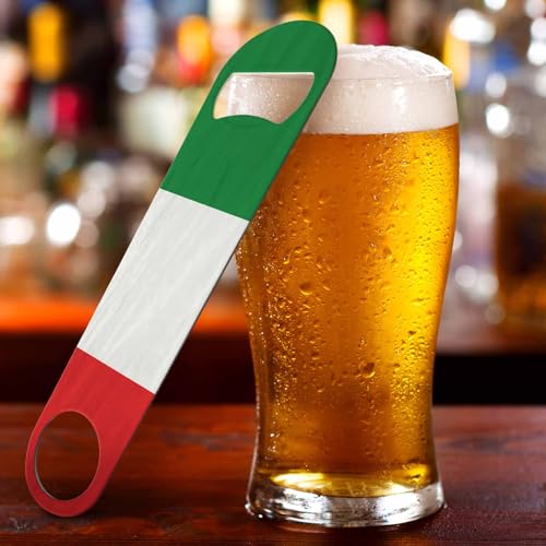 Ltaly Flag Stainless Steel Bottle Opener Green White Red Italian Country Flag Flat Beer Bottle Opener Keychain for Home Kitchen Bar Restaurant Party Birthday Gift (Ltaly Flag)