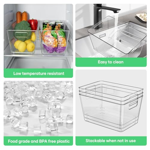 6 Pack Clear Plastic Storage Bins (6 Count)