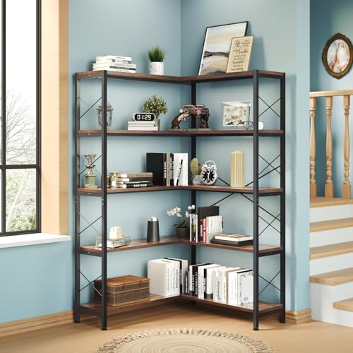 5 Shelf Corner Bookshelf